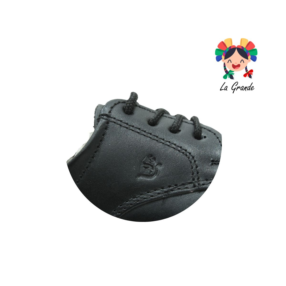 7100 NEVADA Negro Piel Zapato para Joven