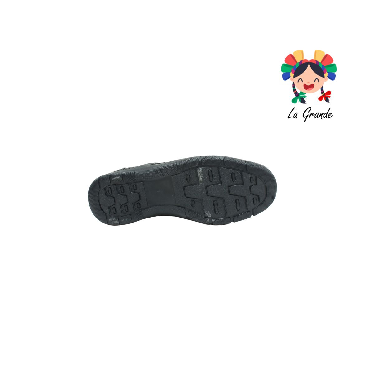 7100 NEVADA Negro Piel Zapato para Joven