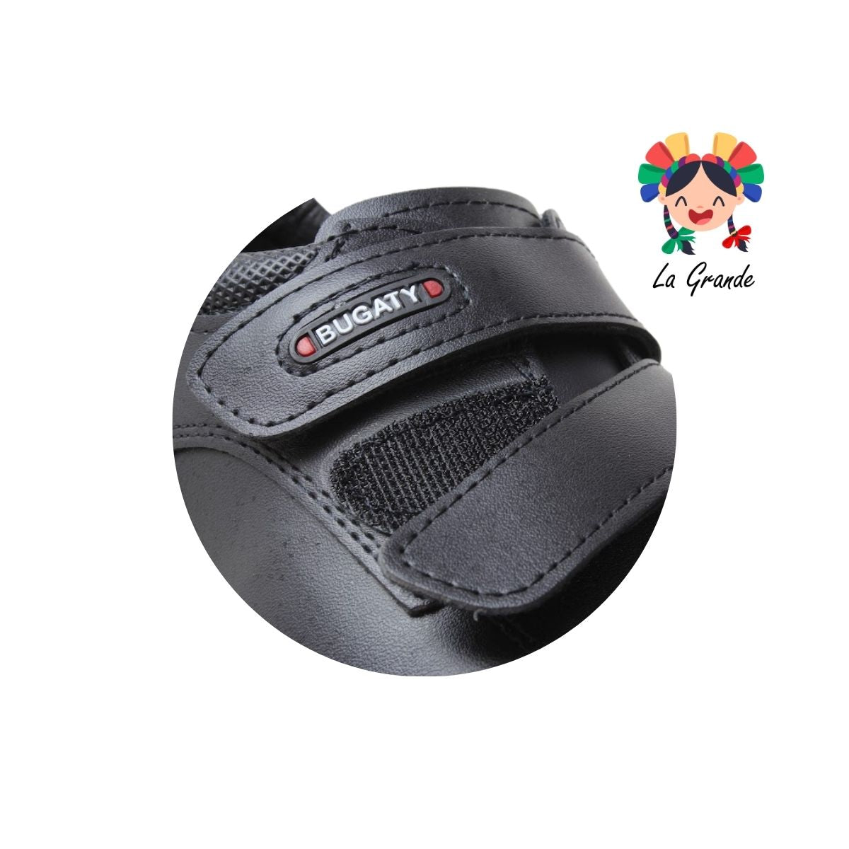 710 BUGATY SHOES Negro Sintético Zapato Escolar para Joven
