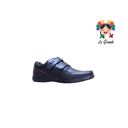 718 VELRA Negro Sint Zapato Escolar para Joven