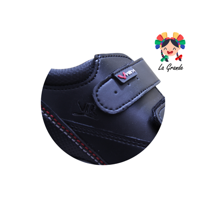 718 VELRA Negro Sint Zapato Escolar para Joven