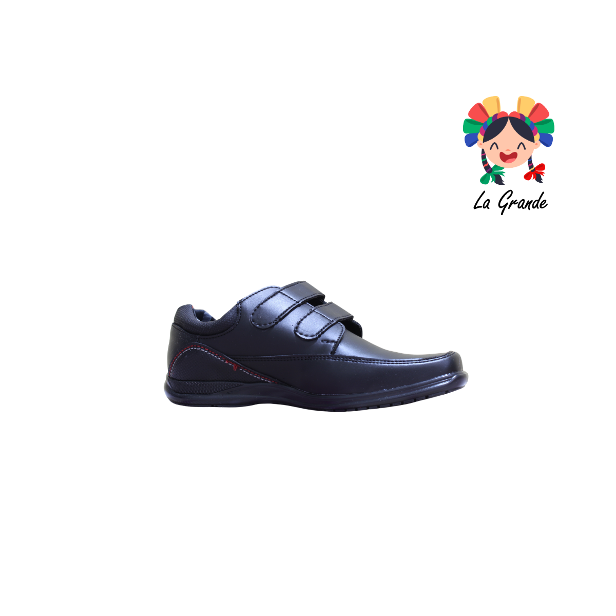 718 VELRA Negro Sint Zapato Escolar para Joven