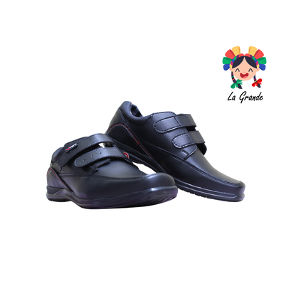 718 VELRA Negro Sint Zapato Escolar para Joven