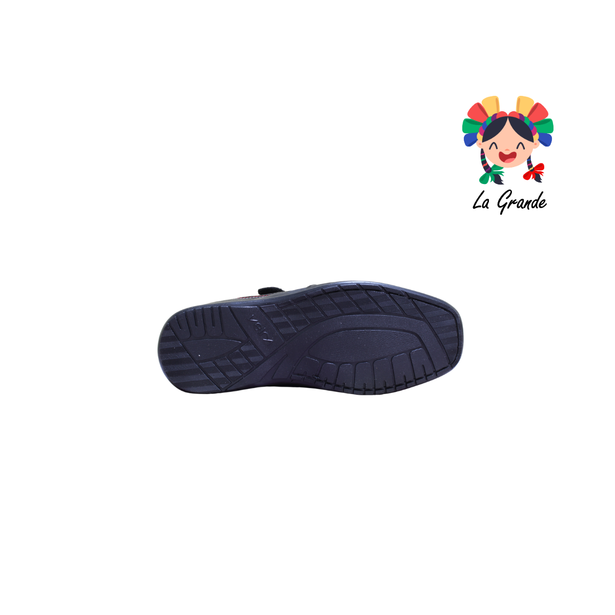 718 VELRA Negro Sint Zapato Escolar para Joven