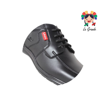 719 VELRA Negro Sint Zapato Escolar para Joven y Caballero