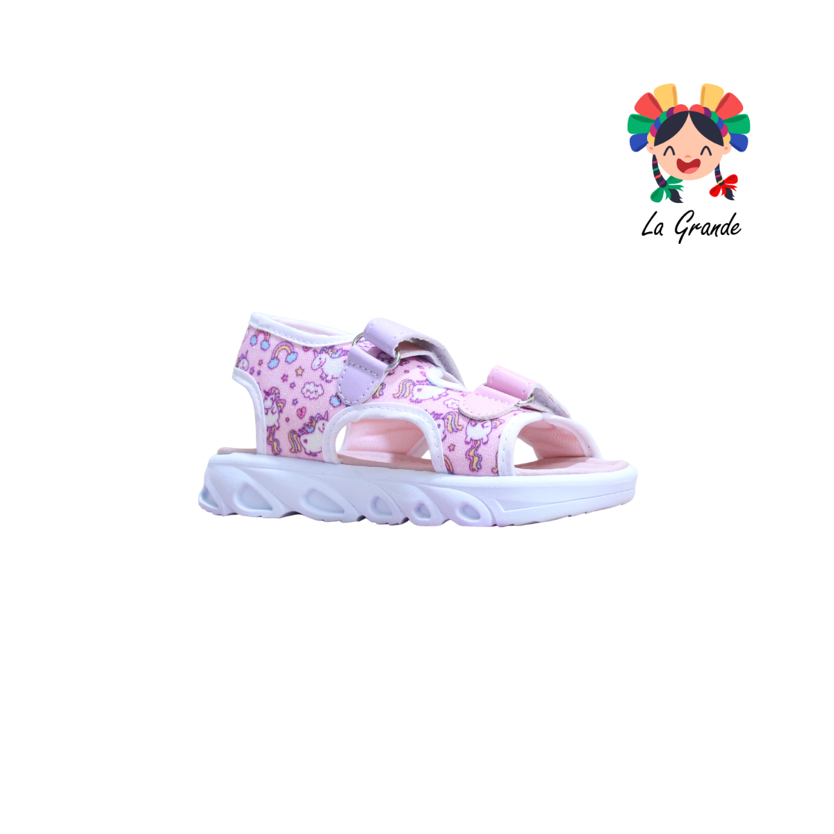 223302 PEKE KIDS Blanco Unicornio Sint Huarache Casual para Niña