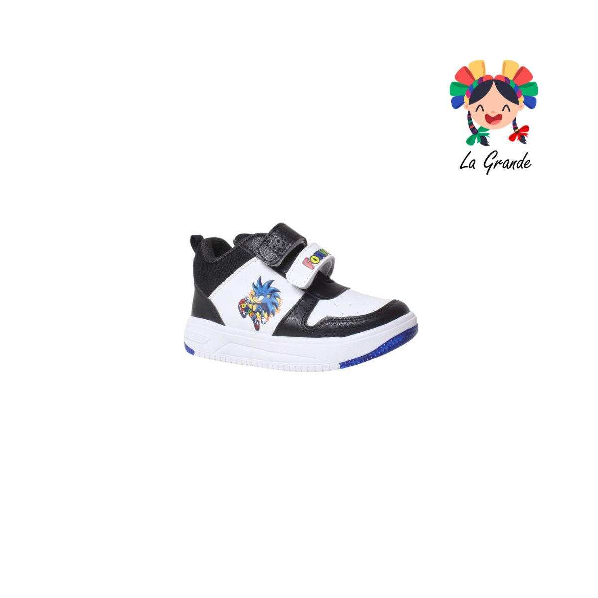 720 FON-VER Bco Ngo Bco Soni Sint Tenis Casual para Niña y Niño