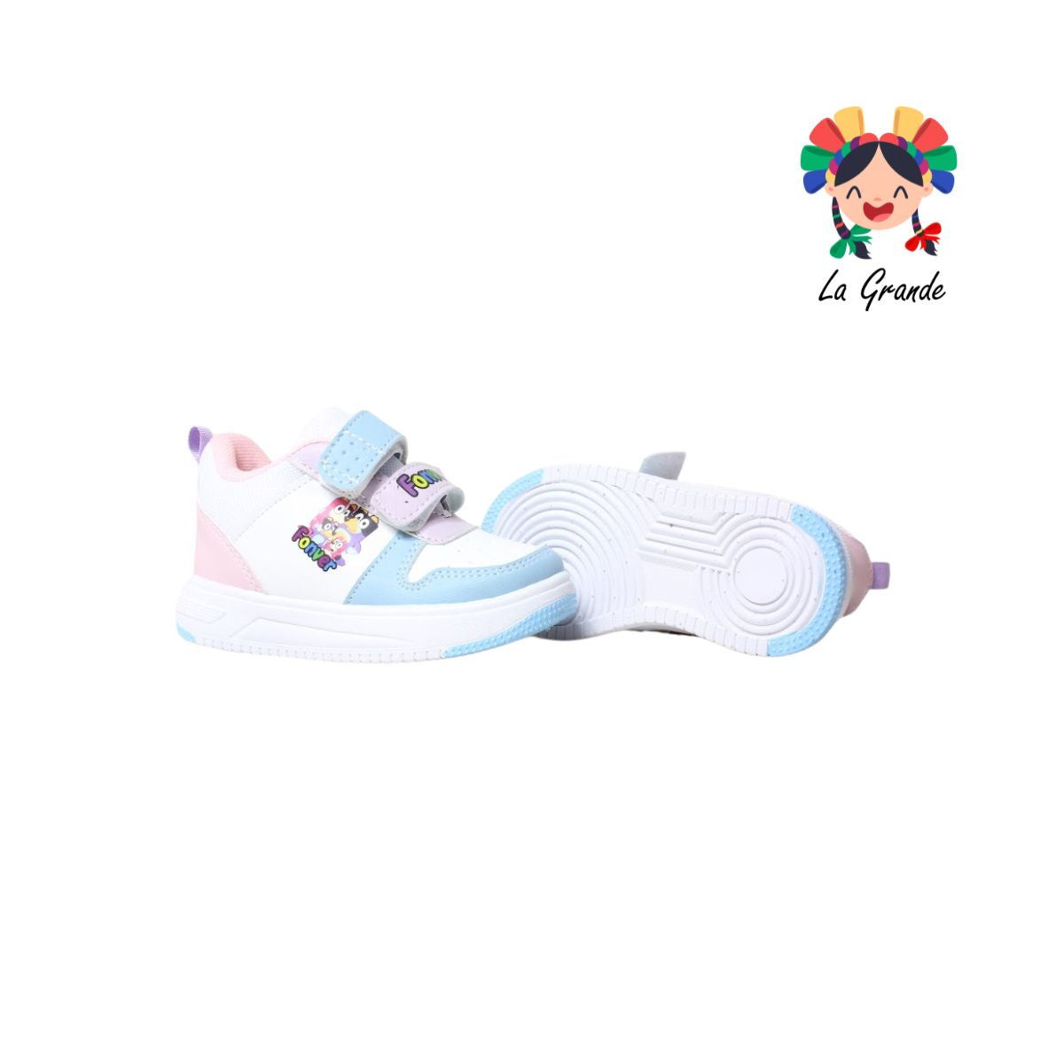 720 FON-VER Blui Cielo Lila Sintético Tenis Casual para Bebé y Niña