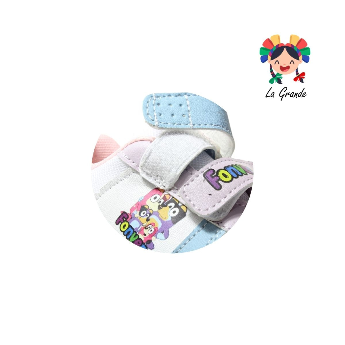 720 FON-VER Blui Cielo Lila Sintético Tenis Casual para Bebé y Niña