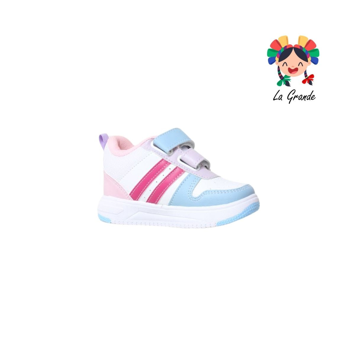 720 FON-VER Blui Cielo Lila Sintético Tenis Casual para Bebé y Niña