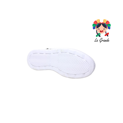 720 VANPI Negro Blanco Lona Tenis Casual con Suela Gruesa para Dama