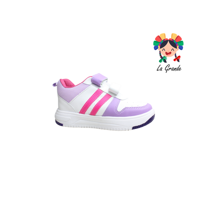 720 FON-VER Blanco Lila Sint Tenis Casual para Niña