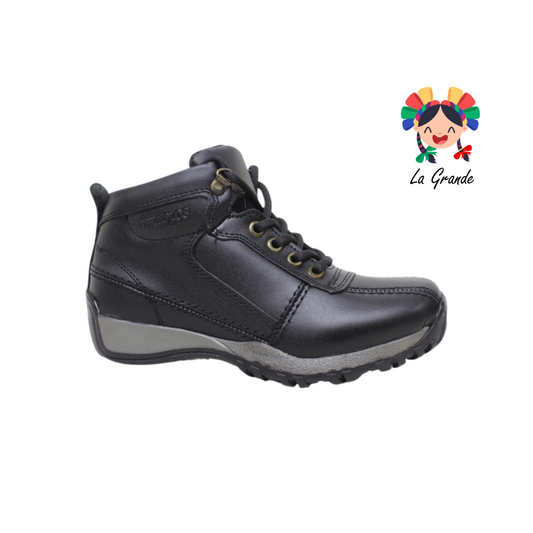 722 ROMANOS Negro Piel Bota Casual para Dama, Joven y caballero