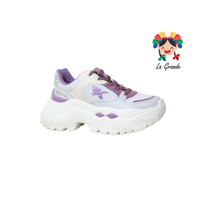 7240 MAKKENA Gris Púrpura Tenis Casual para Dama