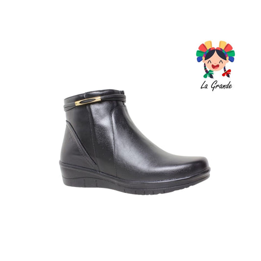 724 RIDDRA MORATTI Negro Piel Botín Casual para Dama