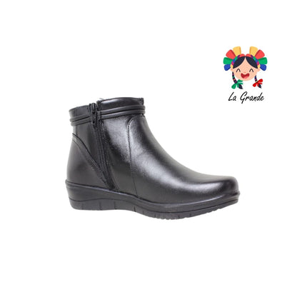 724 RIDDRA MORATTI Negro Piel Botín Casual para Dama