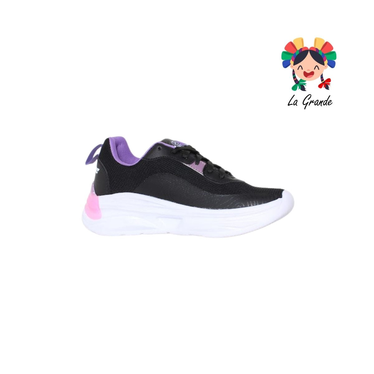 7250 SCARE Negro Uva Tenis Deportivo para Dama