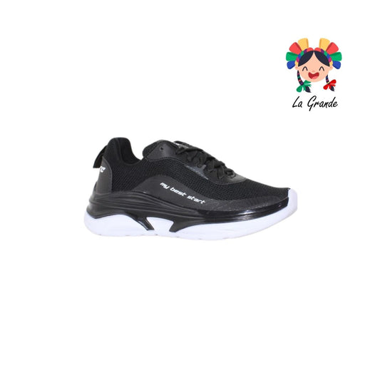 7250 SCARE Negro Blanco Tenis Deportivo para Dama