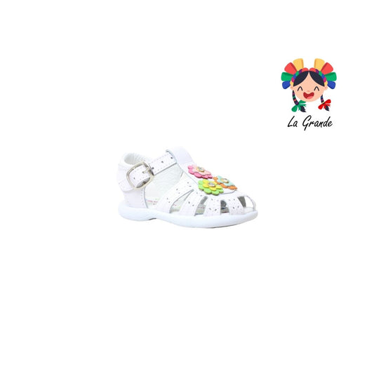 727 PEQUEÑITOS Blanco Piel Huarache para Bebé
