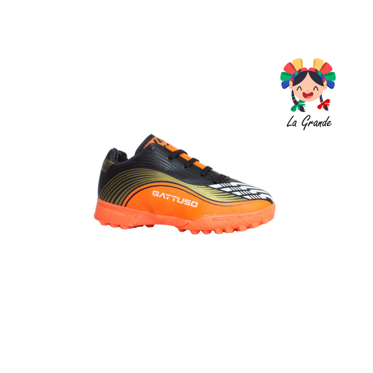 728 GATTUSO Ngo Nja Oro Bco Sintético Tenis de Fútbol Rápido para Niña y Niño