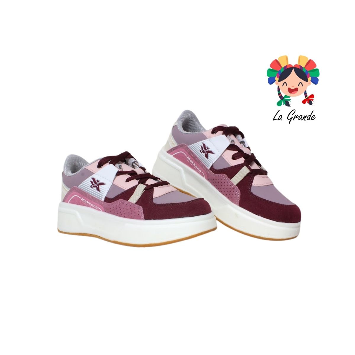 7290 MAKKENA Vino Rosa Tenis Casual para Dama