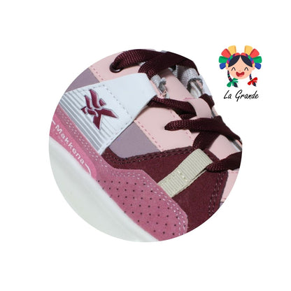 7290 MAKKENA Vino Rosa Tenis Casual para Dama