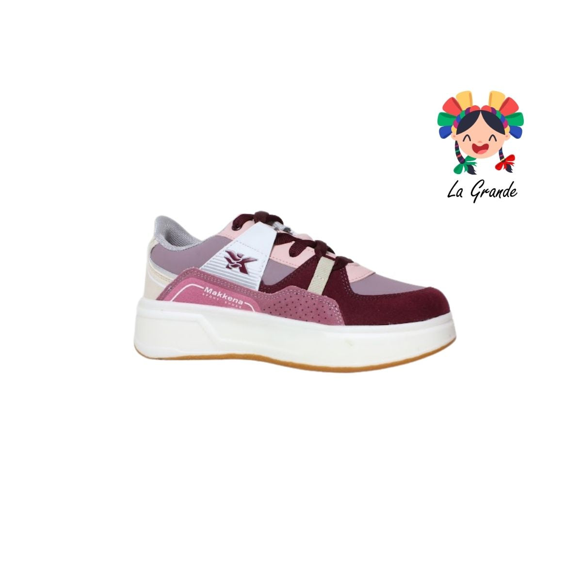 7290 MAKKENA Vino Rosa Tenis Casual para Dama