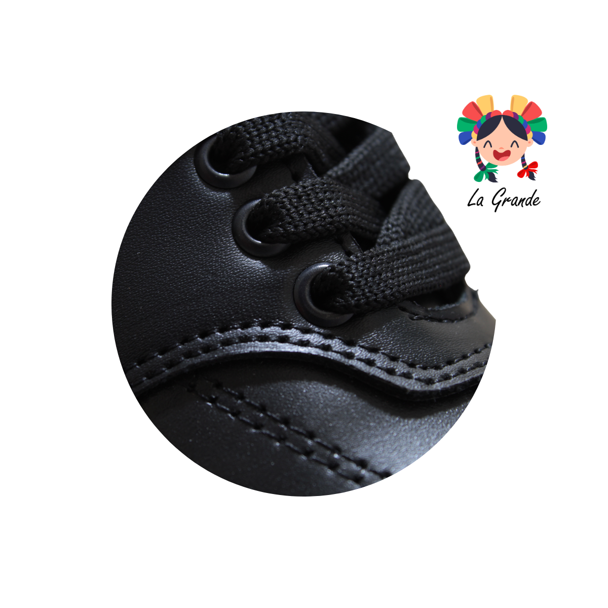 8019 BUGATY SHOES Negro Piel Zapato Escolar para Niño