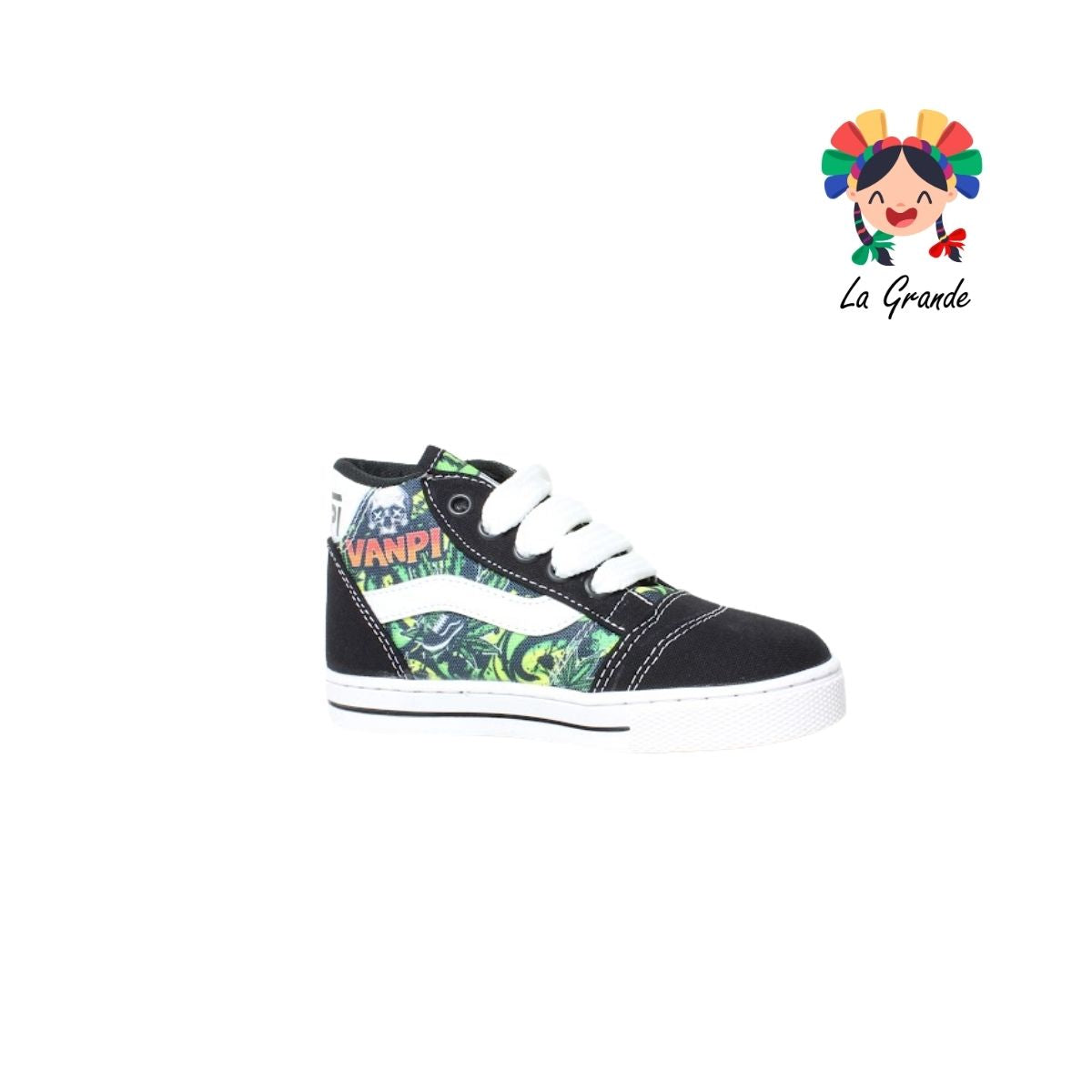 730 VANPI Oso Negro Sintético Tenis Casual para Niña y Niño