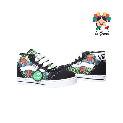 730 VANPI Oso Negro Sintético Tenis Casual para Niña y Niño