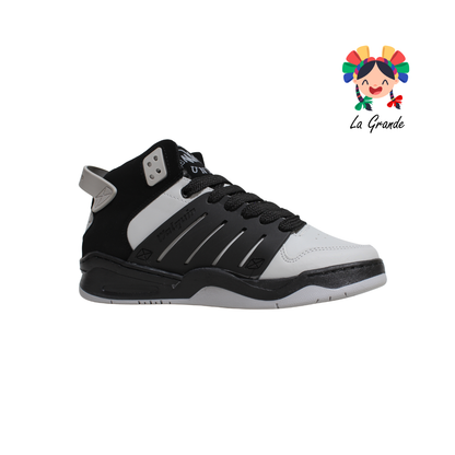 730 WALKQUIR Gris Negro Tenis Casual para Caballero