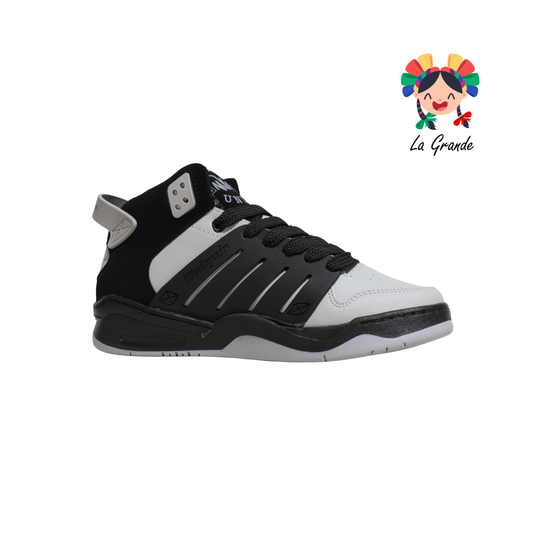 730 WALKQUIR Gris Negro Tenis Casual para Caballero