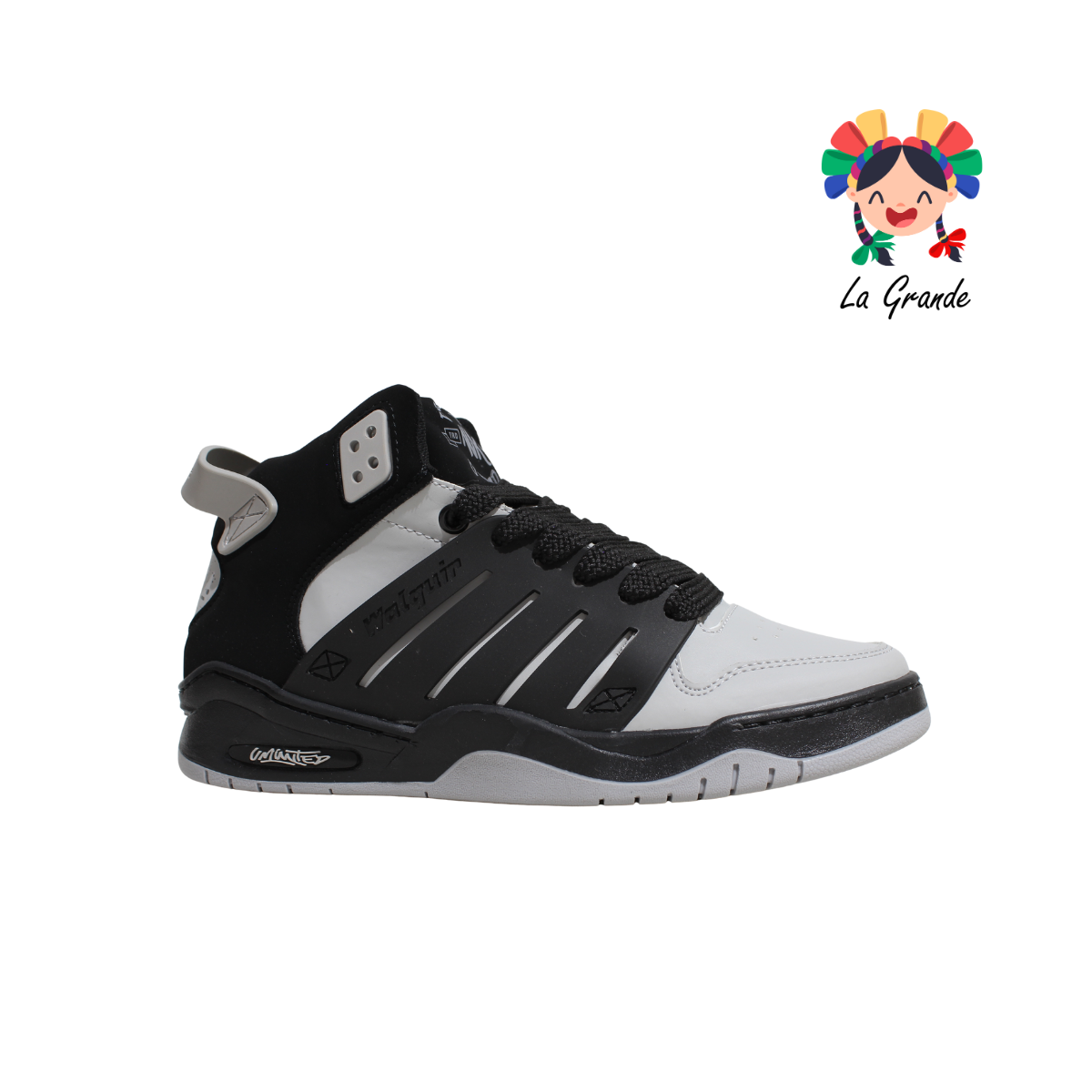 730 WALKQUIR Gris Negro Tenis Casual para Caballero