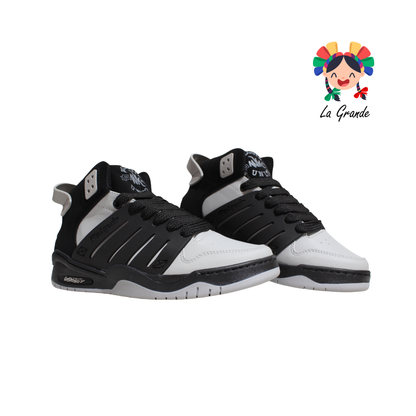 730 WALKQUIR Gris Negro Tenis Casual para Caballero