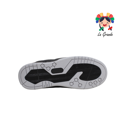 730 WALKQUIR Gris Negro Tenis Casual para Caballero
