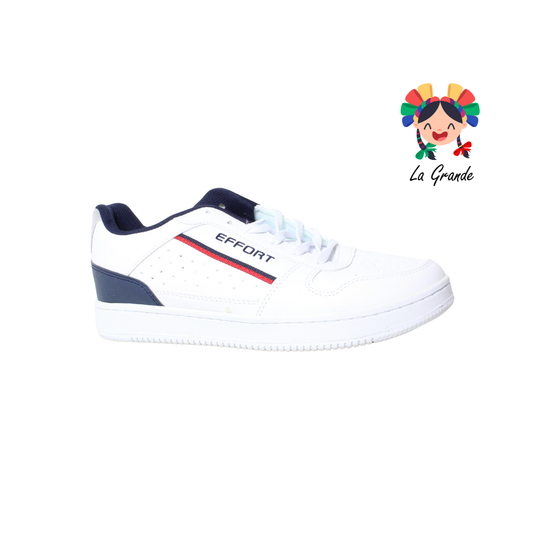 733 EFFORT Blanco Marino Sint Tenis Escolar para Caballero