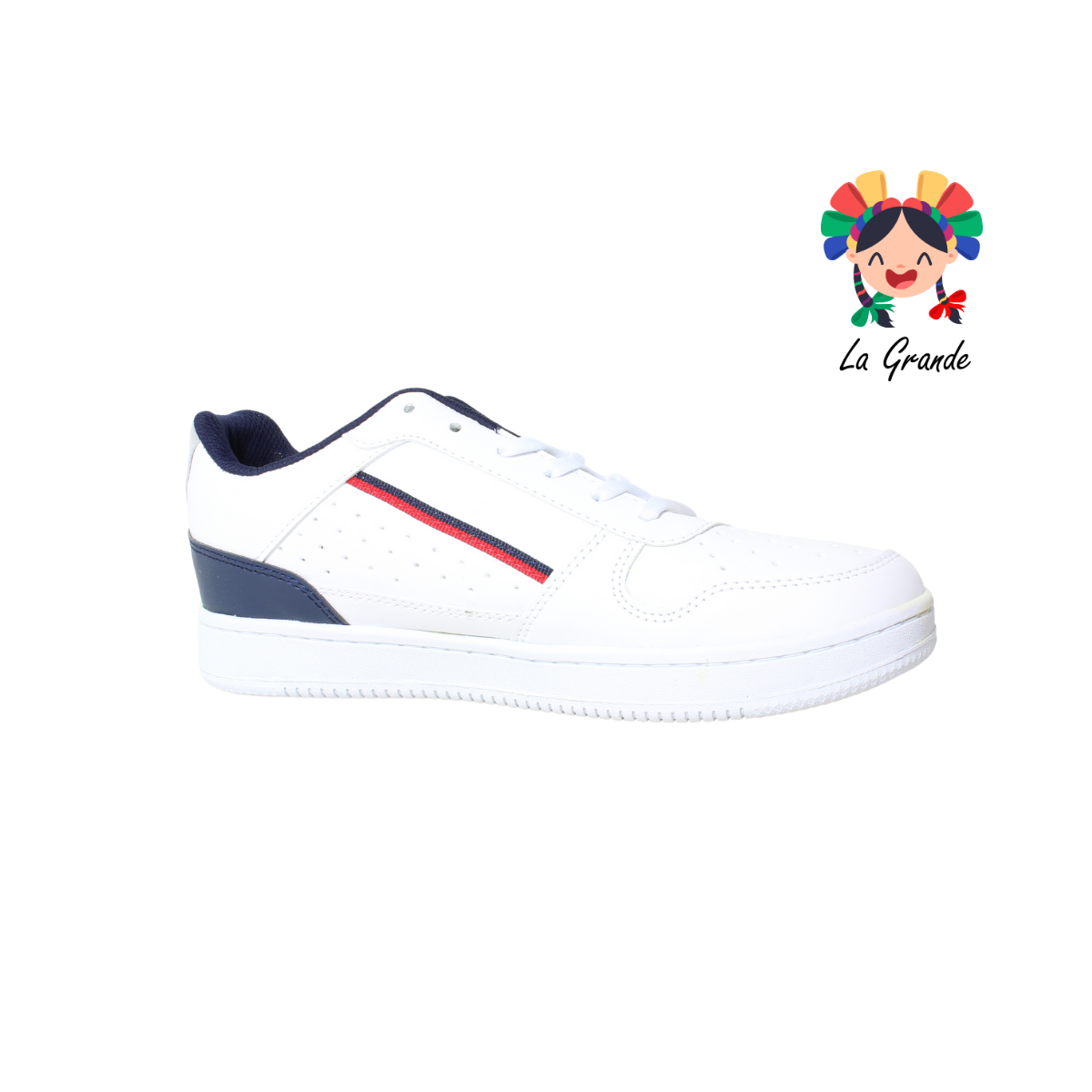 733 EFFORT Blanco Marino Sint Tenis Escolar para Caballero