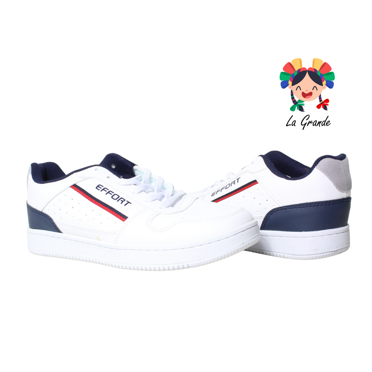 733 EFFORT Blanco Marino Sint Tenis Escolar para Caballero