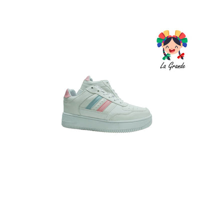737 EFFORT Bco Azul Rosa Sint Tenis Casual para Dama