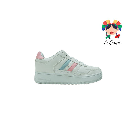 737 EFFORT Bco Azul Rosa Sint Tenis Casual para Dama
