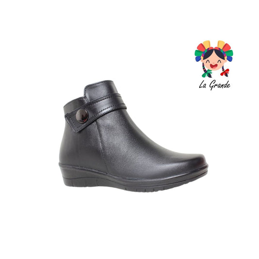 738 RIDDRA MORATTI Negro Piel Botín Casual para Dama