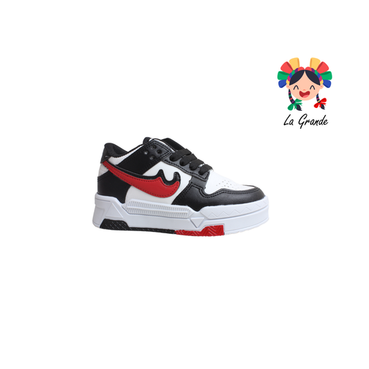 228 CHIYOS Bco Rojo Ngo Tenis Casual para Niño
