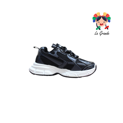 G05-4A FOSUM Negro Textil Tenis Casual Estilo Urban para Dama