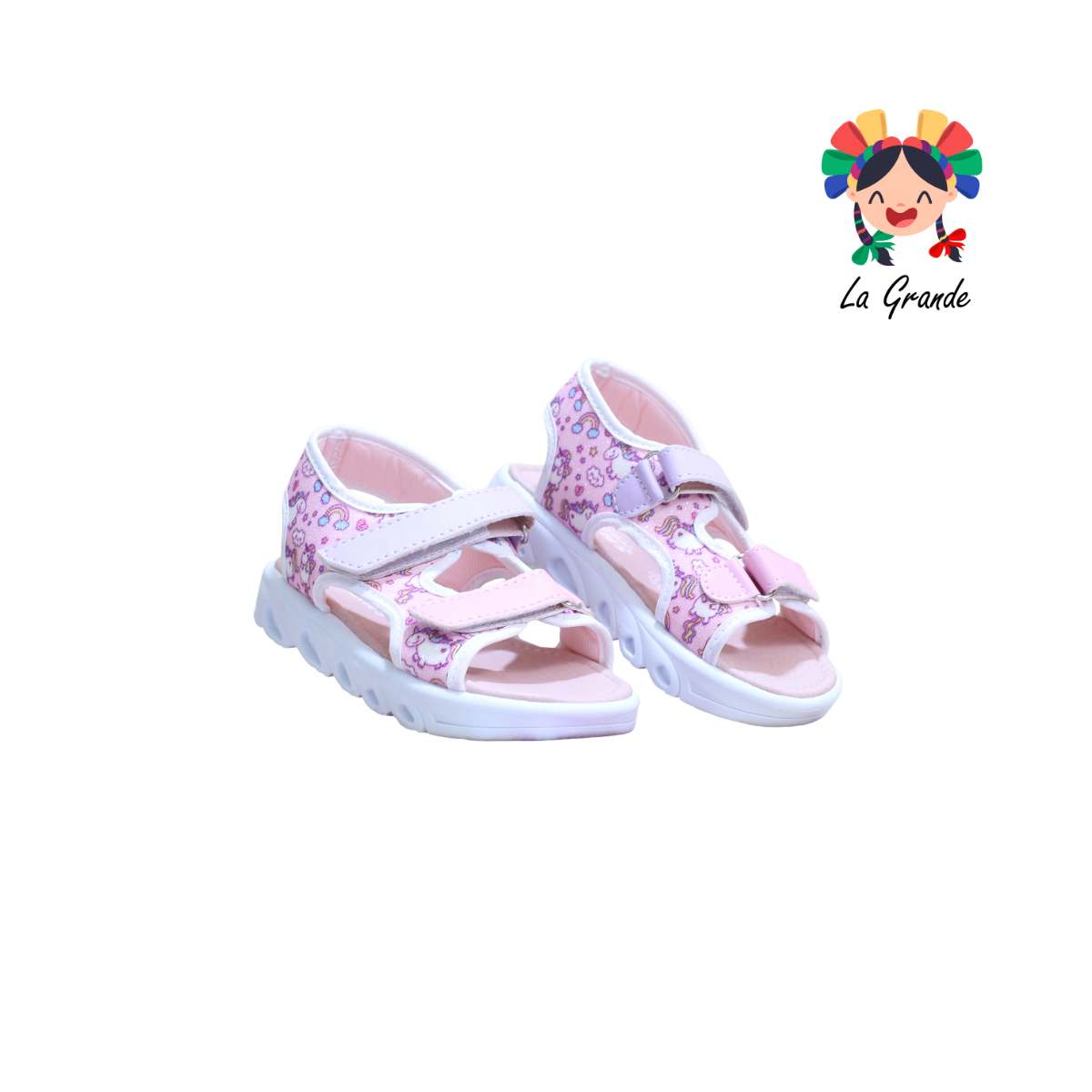 223302 PEKE KIDS Blanco Unicornio Sint Huarache Casual para Niña