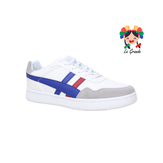 740 EFFORT Blanco Rey Sintético Tenis para Niña, Niño, Dama, Joven y Caballero