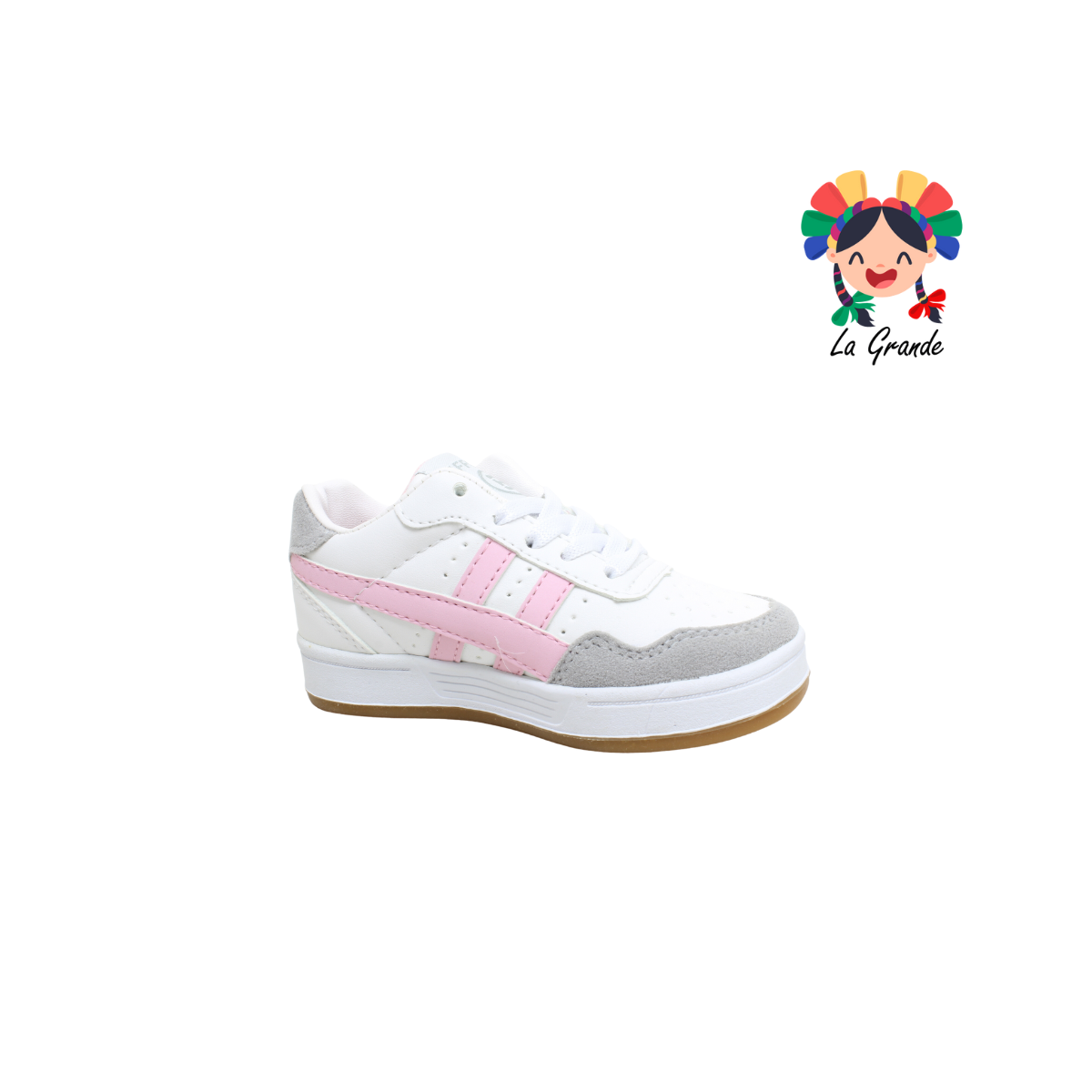 740 EFFORT Blanco Rosa Sint Tenis Escolar para Niña y Dama