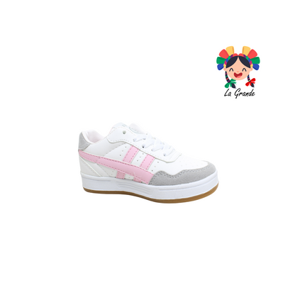 740 EFFORT Blanco Rosa Sint Tenis Escolar para Niña y Dama