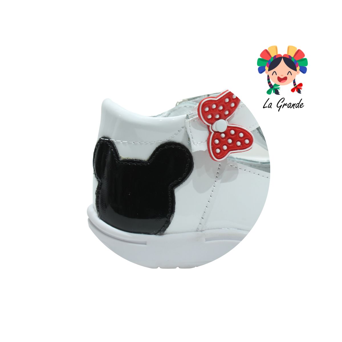 470 WIZZYZ Blanco Charol Piel Moño Zapato Casual para Niña