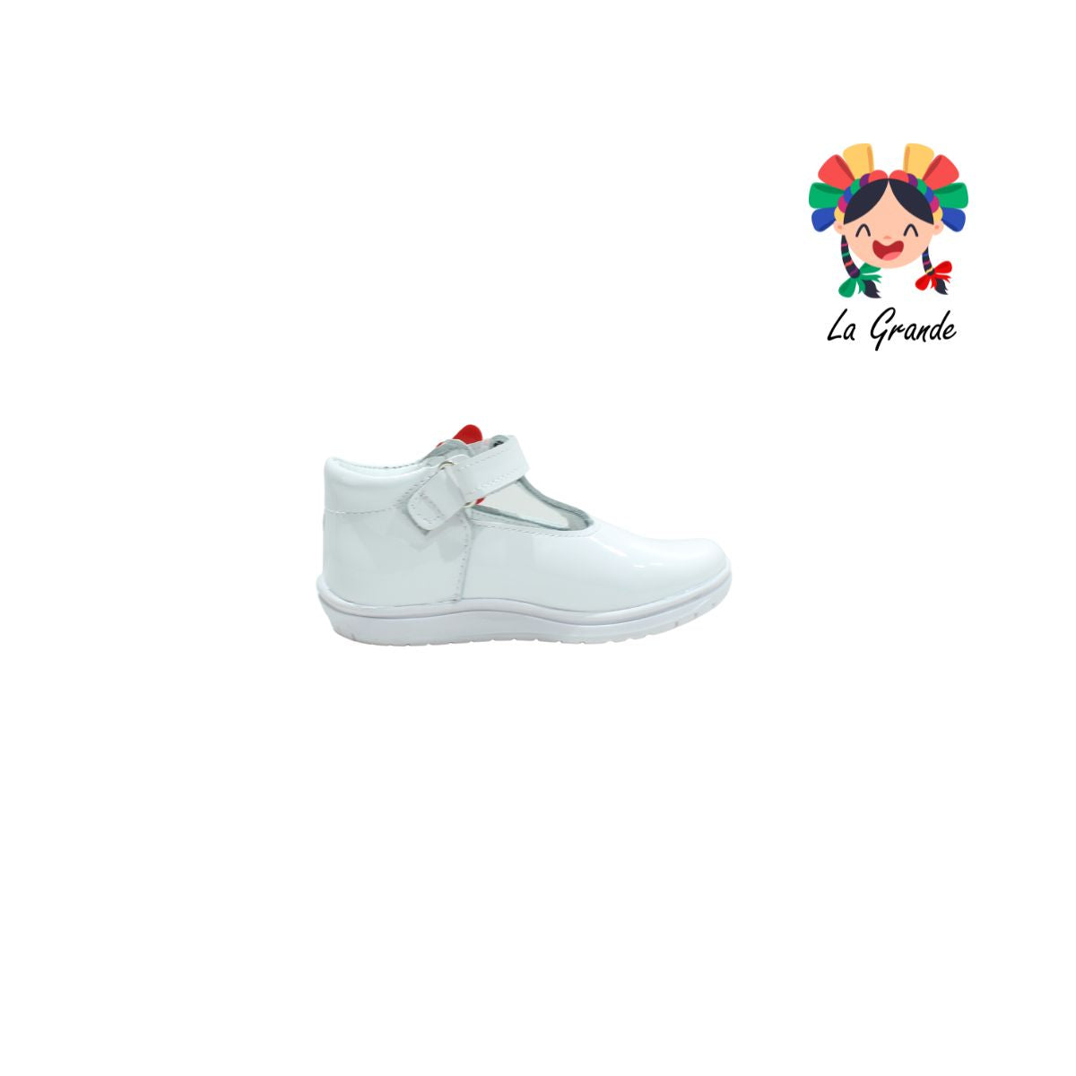 470 WIZZYZ Blanco Charol Piel Moño Zapato Casual para Niña