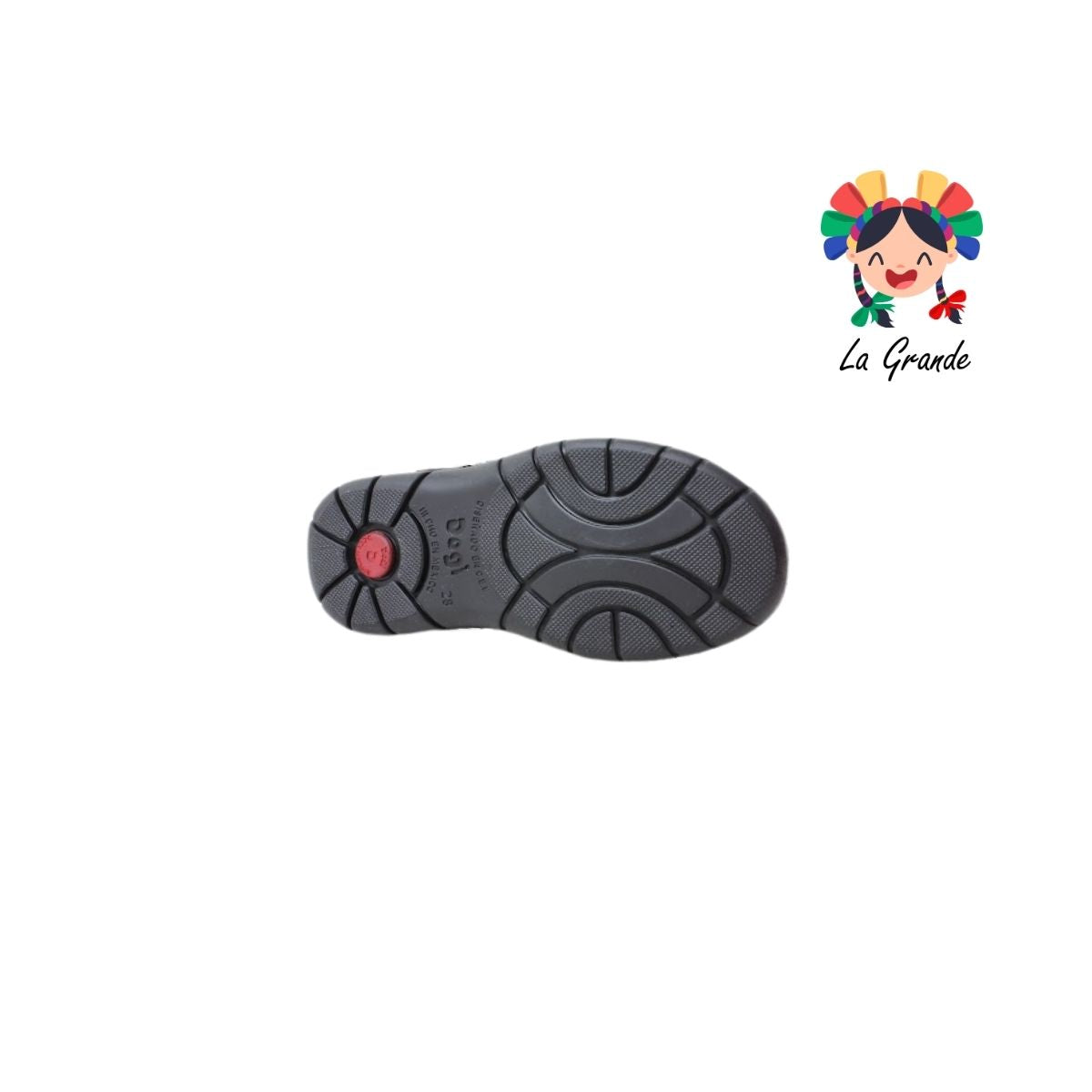 7439 DOGI Negro Piel Zapato Escolar para Niña